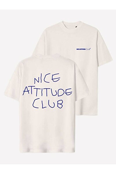 Vordevia Bela majica sa natpisom "Attitude"