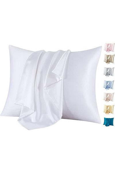 Zippi 100% Natural Silk Pillowcase, Hidden Zipper Design, 51 x 76 cm, White, 1 Piece