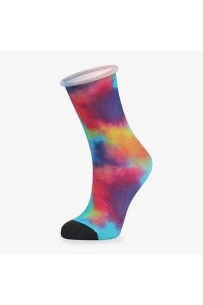 Minim Roll Top Elasticless Women's Tie Dye Printed Socks