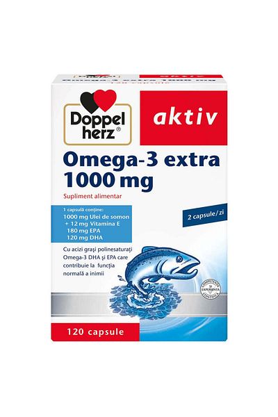 Other Omega 3 Extra + Salmon Oil 1000mg, 120 Capsules, Doppelherz
