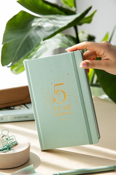 PAPERORA 5 Year Unlimited Daily Agenda 13X21 - Green