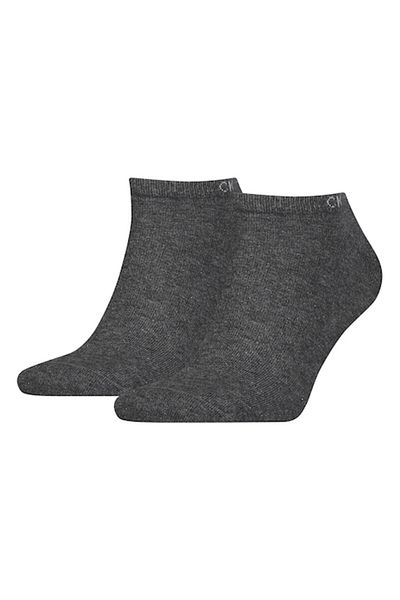 Calvin Klein , Set de sosete pana la glezna din amestec de bumbac - 2 perechi, Gri inchis melange, 43