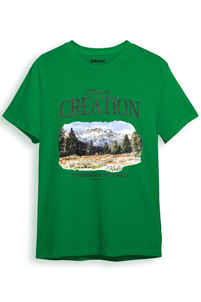 beloved.co God's Creation Sierra Nevada Landscape Printed 100% Cotton Regular Fit Unisex T-Shirt