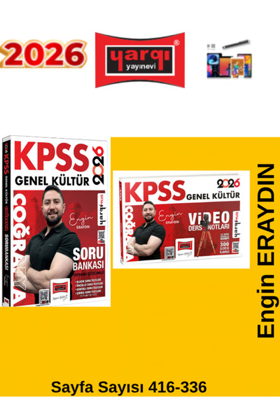 Ens Yayıncılık Yargı Kpps 2026 Genel Kültür Coğrafya Tamamı Çözümlü Soru Bankası+Video Ders Notu (Engin Eraydın