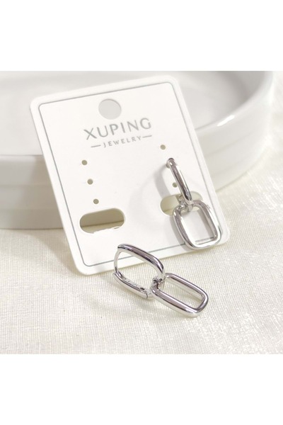 Güler Yüzlü Silver Xuping 8X11Mm Oval Clip on Hoop Earring