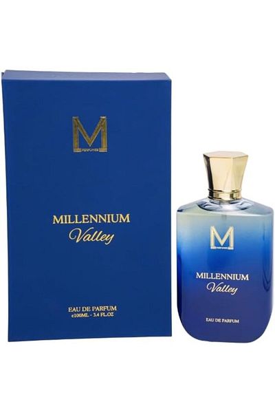 VM PERFUMES Millennium Valley Eau de Parfum for Men 100ml – Oud, Leather, Amber & Musk Scent with Herbal Rosem