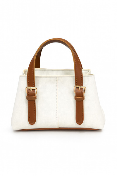 Nova Women's White Tan Mini Hand and Shoulder Bag