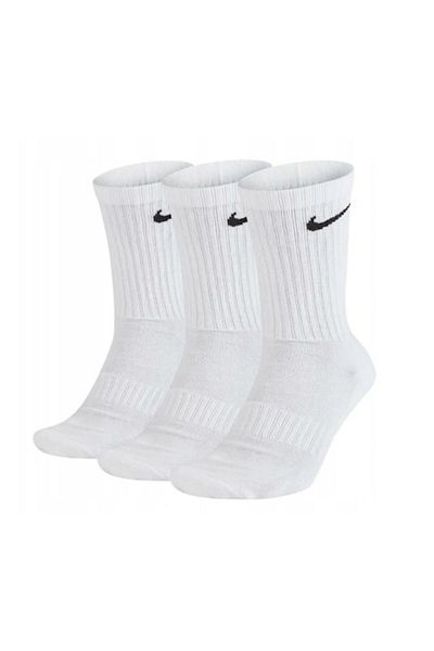 Nike Cushion Crew Socks - Set of 3 pairs, White, Size 42-46