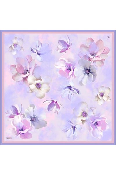 Armine Flower Pattern Pure Silk Sura Scarf 9305 81