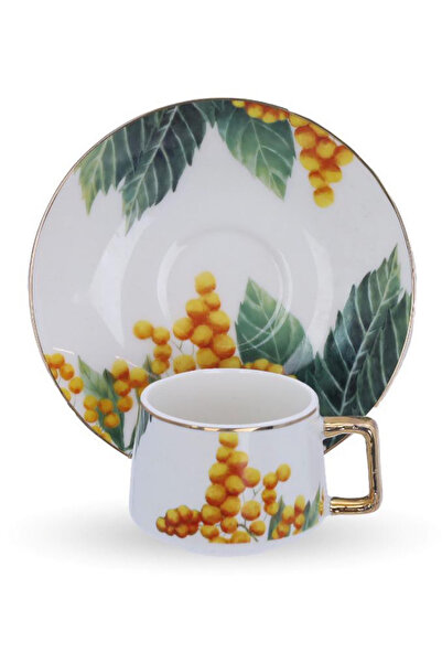 AROW ÇIRAĞAN HOME ÇİÇEK TASARIM DESENLİ PORSELEN KAHVE FİNCAN TAKIMI