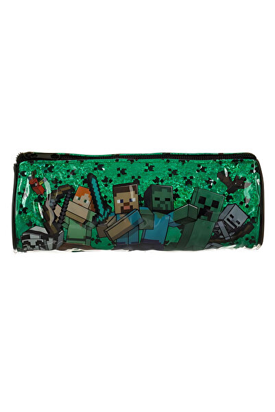 OyuncaklarÜlkesi Orijinal Lisanslı Minecraft Oval Silindir Kalem Kutusu Kalemlik Pencil Case 24 cm x 8 cm