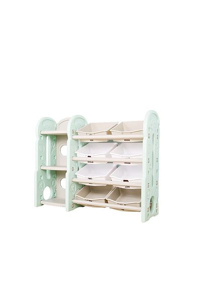 LITTLE ANGEL -Kids Toy Storage Shelf W/ Bins And Side Organizer