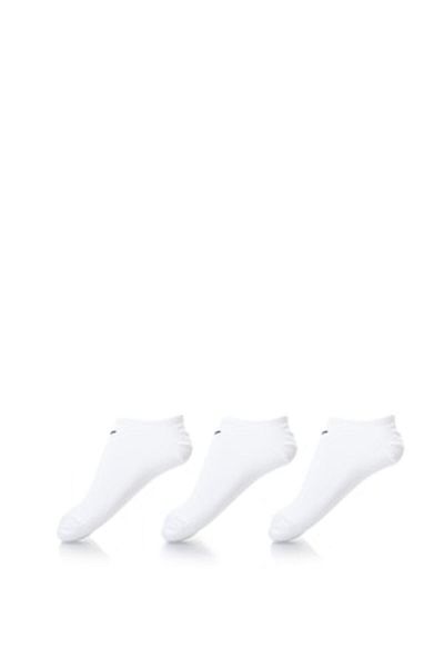 Nike , very short socks, unisex, for fitness - 3 pairs, White, L