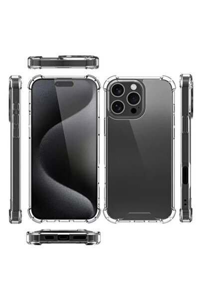 zore iPhone 16 Pro Case Nitro Anti Shock Silicone - Transparent