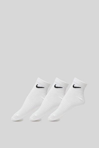 Nike Everyday Dri-Fit Socks - 3 Pairs, White, M