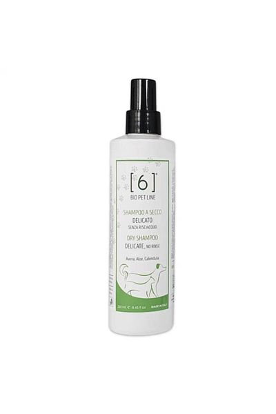 6biologico Șampon uscat pentru animale – Curățare rapidă și delicată, cu aloe vera, ovăz și orez, 6biolo