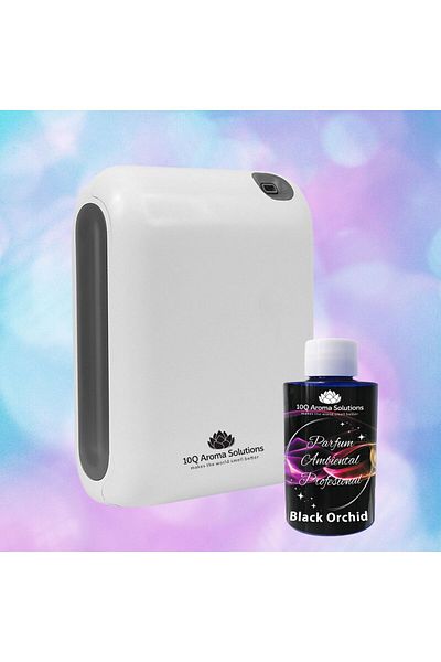 10Q Aroma Solutions Promo Pack: Aparat Profesional de Parfumare 10Q AromaLux Future 400 B3 + 100gr Black Orchid
