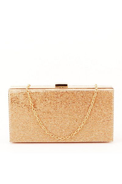 SOFILINE Rose gold clutch bag with pebbles BRS-5052 05