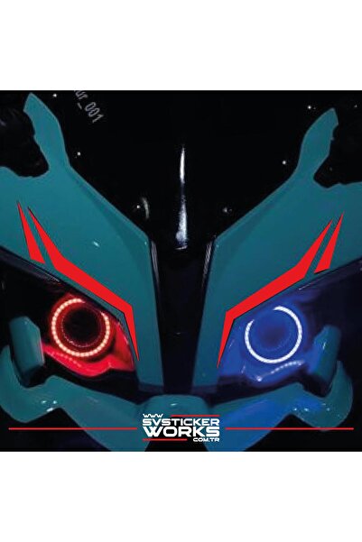 ARONA Bajaj RS200 Ön Kafa Şerit Sticker Desen Dekor Sticker Çizgi Model