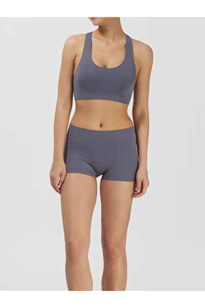 Kadın Boxer Yüksek Bel Dikişşiz Esnek Iz Yapmayan