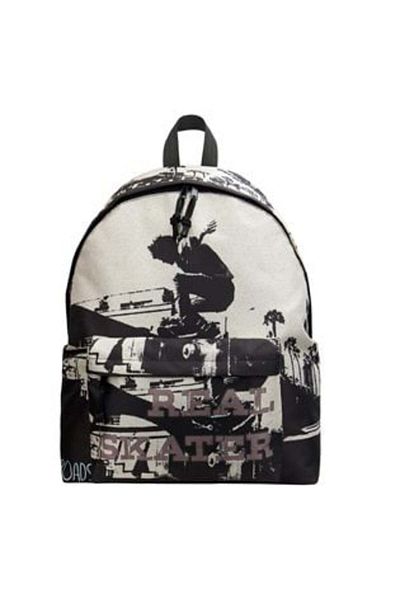OEM Backpack Black Beige Skater 32 x 14 x 42 cm