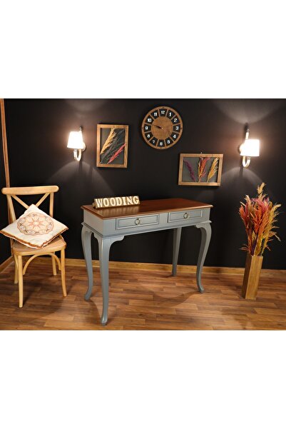 Wooding Mobilya 120 Cm Çekmeceli Masif Gri Ceviz Dresuar