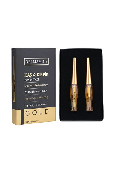 DERMAMINE Eyebrow Eyelash Care Oil Nutritional Revitalizing Healthy Support for Growth Anti-Loss 100% Natural