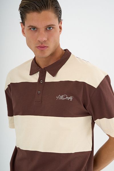 Redline Fashion Men's Comfort Fit Coffee Polo Neck T-Shirt