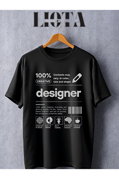 Vordevia تي شيرت مطبوع بتصميم مصمم