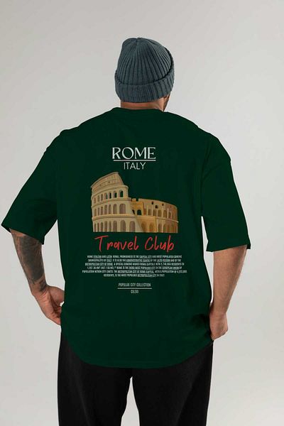 Ankhises Rome Italy Back Printed Oversize T-Shirt Men Women Cotton Crewneck Tshirt