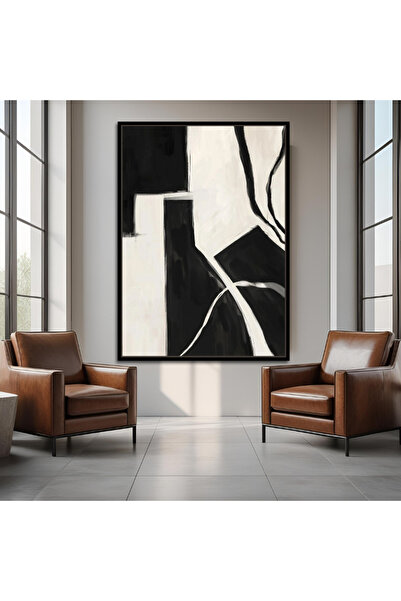 Markazip Siyah Metal Çerçeveli Kanvas Tablo 70x100cm EYL31-K-S