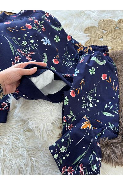 BabyDia Floral Patterned Bottom Top Set