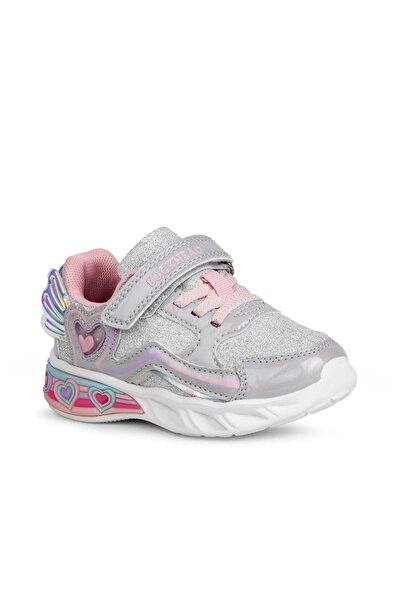 BUCKHEAD Buck3046-004 Berry Girls' Lighted Sneakers Gray