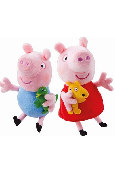 Urban Trends Set 2 Jucarii muzicale din plus Peppa si George din Peppa Pig, 20 CM