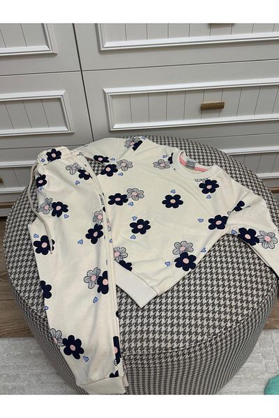 BabyDia Floral Patterned Bottom Top Set