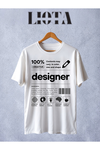 Vordevia تي شيرت مطبوع بتصميم مصمم