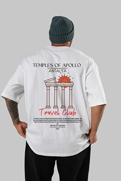 Ankhises Temples Of Apollo Antalya Tricou oversize imprimat pe spate Bărbați ...