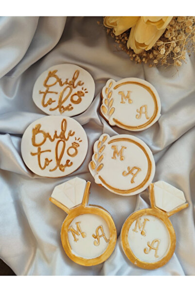 Maku home Bride to be – Nişan & Kına Özel Tasarım kurabiye seti - 20 adet