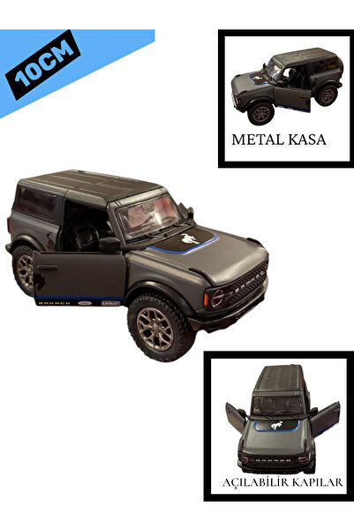 YILDIRIM OYUNCAK Die Cast 2022 Ford Bronco Hard Top Kapıları Açılan Metal Mod...