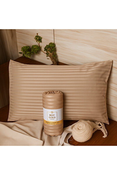 BESTİNA GOLD Cotton Satin Fitted Sheet Set