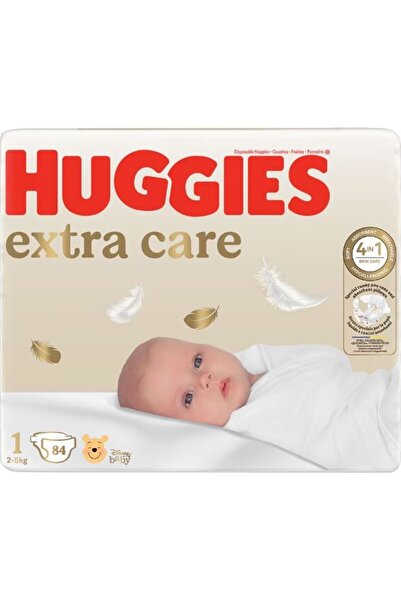 Huggies Box Scutece pentru bebelusi Extra Care Mega, Marimea 1, 2-5kg, 84 buc...