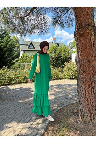 tummabutik Tesettür Pamuklu Penye Tam Boy Elbise