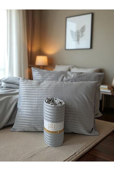 BESTİNA GOLD Cotton Satin Fitted Sheet Set