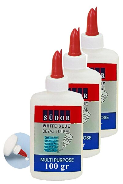 Artlantis Beyaz Tutkal 100 gr 3 Adet Südor Beyaz Mobilya Tutkalı 100 gr Ahşap Tutkalı Su Bazlı Çok Amaçlı Beya