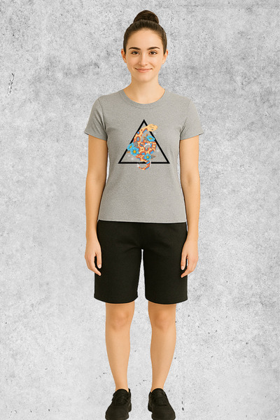 MOLICO Basic Unisex Crew Neck Short Sleeve Snake Printed Tshirt