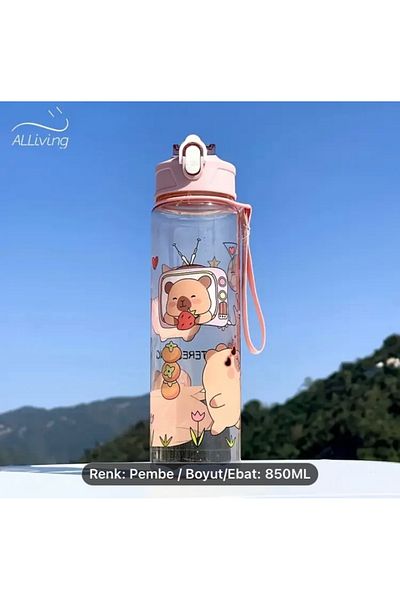 SEZİNCE Kapibara Water Bottle 850 ml Green