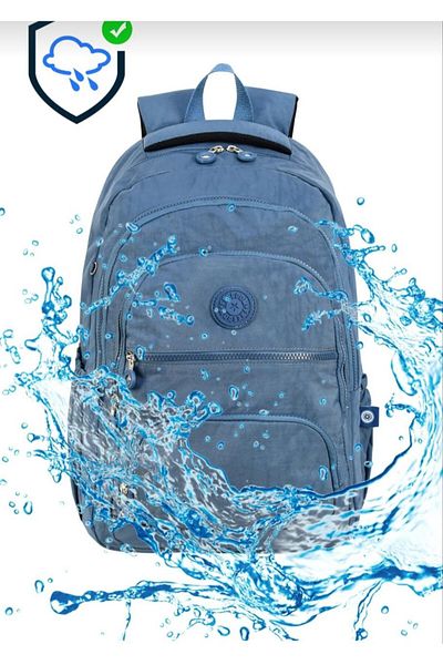 çantamgelsin Luxury Crinkle Fabric High School and Middle School Backpack + Monkey Keychain Gift