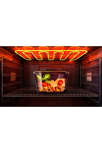 Simax Deep Glass Storage Container – 1.35 Lt, Oven Safe