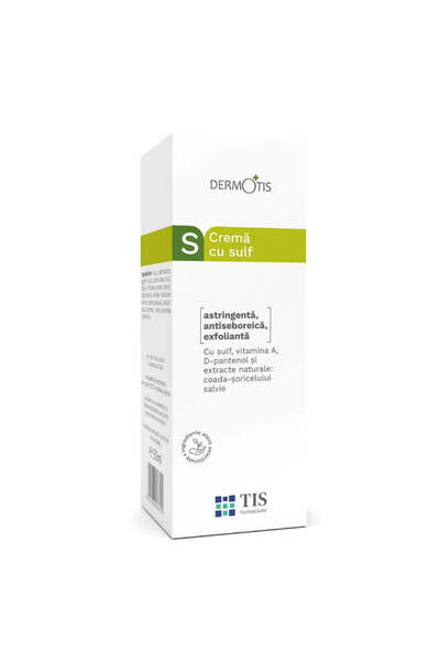 Tis Farmaceutic Crema DermoTis cu Sulf, 50ml, Tis Farmaceutic