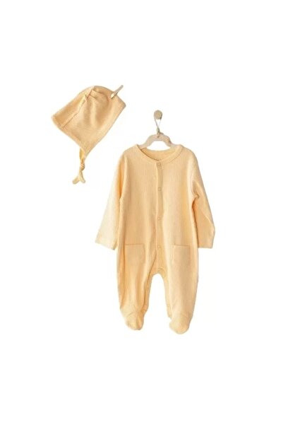 Genel Markalar Andywawa AC23651 Modal Bebe Tulum Takım Yellow